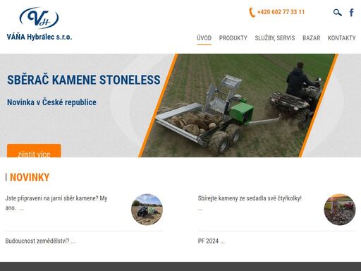 prodej a servis zemědělské techniky, stavební techniky a komunální techniky. v našem sortimentu najdete stroje od traktorů přes mlátičky, řezačky, manipulátory, lisy, rozmetadla postřikovače, přívěsy, návěsy až po stroje na zpracování půdy ze zemědělské techniky. dále nakladače, manipulátory a bagry ze stavební techniky spolu s dalšími stroji a díly se zemědělskou a stavební technikou souvisejících.