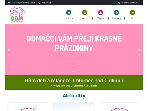 dům dětí a mládeže, chlumec nad cidlinou