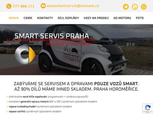 ?zabýváme se servisem a opravami pouze vozů smart.
až 90% dílů máme ihned skladem. praha horoměřice.