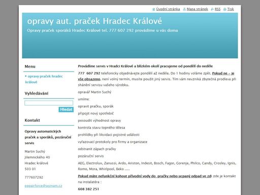 opravy praček a sporáků v hradci králové a okolí