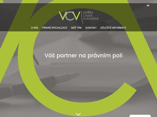 vcv - vepřek caska vlachová advokátní kancelář s.r.o. je českou advokátní kanceláří butikového typu specializující se na poskytování komplexních služeb v oblasti práva obchodních společností a corporate governance, fúzí a akvizic, pracovního práva, zastupování v řízení před soudy, rozhodčími a správními orgány.