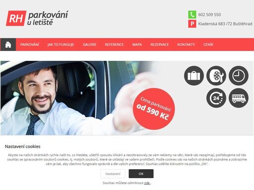 rezervujte si online místo na parkovišti kousek od letiště václava havla.  výhodná cena dlouhodobého parkování  a transferu k odletu.