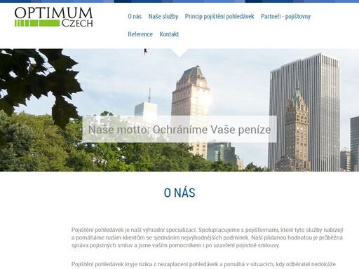 společnost optimum czech s.r.o. se specializuje na pojištění pohledávek. spolupracujeme s pojišťovnami atradius, coface, euler hermes