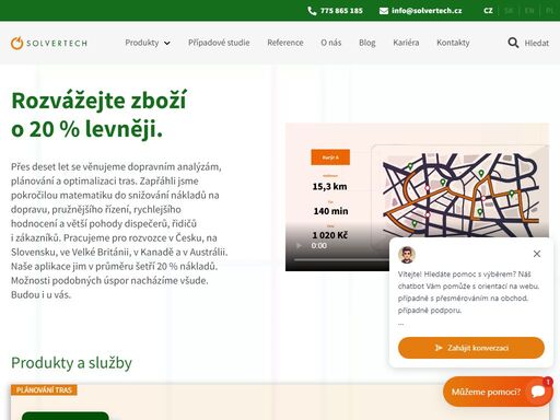 věnujeme se dopravním analýzám, plánování a optimalizaci tras. využijte logistický software a rozvážejte zboží až o 15 % levněji. vyzkoušejte na 30 dní zdarma!
