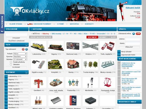 modelová železnice tt, ho. vláčky tt, ho. modely vláčků tt, ho, n. okvláčky.cz - prodej sortimentu pro modelovou železnici. modely vláčků.