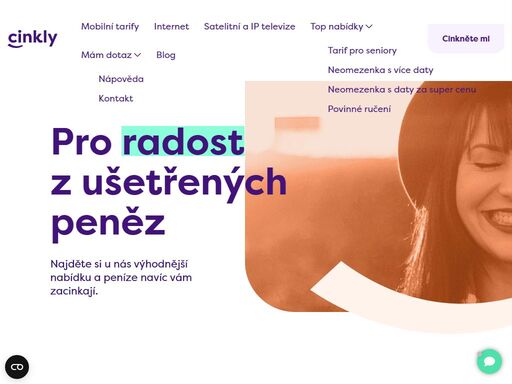 pro radost z ušetřených peněz. najděte si u nás výhodnější nabídku a peníze navíc vám zacinkají.