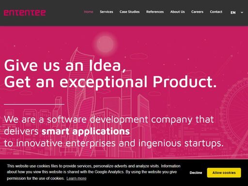 we deliver smart applications to startups and innovative enterprises.