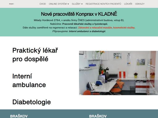 konprax- praktické lékařství pro dospělé, diabetologie, interna.