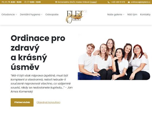 profesionální tým s dlouholetými zkušenostmi ve stomatologii a ortodoncii. naši lékaři používají moderní technologie a pravidelně se školí, aby zajistili kvalitní péči pro pacienty.