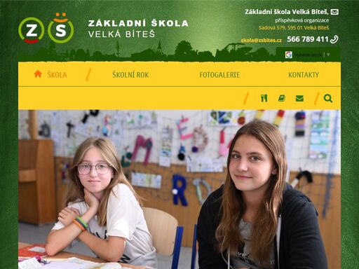 základní škola velká bíteš, příspěvková organizace, sadová 579, 595 01 velká bíteš, telefon 566 789 411