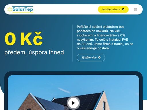 solartep nabízí komplexní řešení v oblasti fotovoltaiky a energetických úspor pro rodinné domy i průmyslové objekty. objevte naše služby a snižte své náklady na energie.