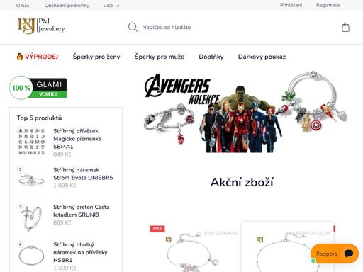 objevte okouzlující svět rhodiovaných šperků a hodinek z nerezové oceli s kvalitou a elegancí za bezkonkurenční ceny v e-shopu p&j jewellery.