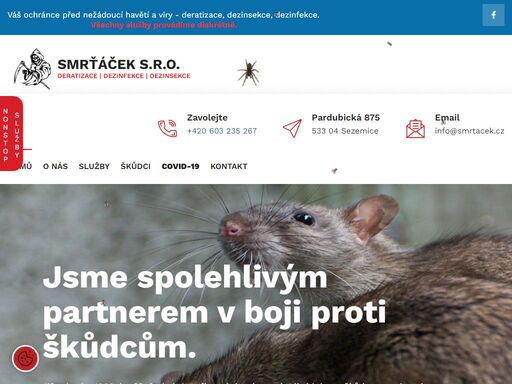 deratizace dezinsekce dezinfekce -  služby, které poskytujeme rychle, odborně a v profesionální kvalitě - volejte 603 235 267.