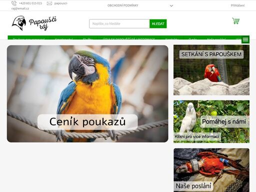 www.papousci-raj.cz