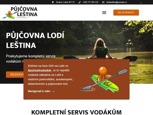 půjčovna lodí leština – sídlíme na řece ohři v největší vodácké základně na lokti s vlastním autokempem a parkovištěm.