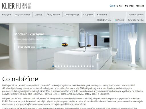 klier furniture - výroba zakázkového nábytku a moderních kuchyňských linek.