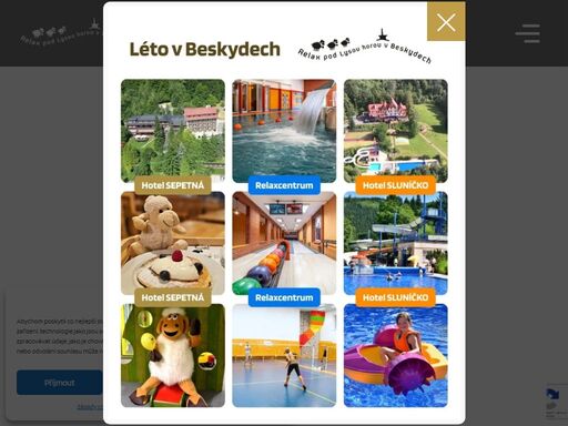 ubytování pod lysou horou v beskydech. hotel, penzion, bungalovy, vynikající gastronomie a hlavně relaxcentrum s bazénem, tobogánem, tělocvičnou, wellness | sepetná