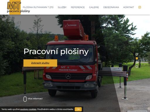 mt pracovní plošiny brno. pronájem montážní plošiny s pracovní výškou 27 m s bočním dosahem 20,4 m. kontaktujte nás!