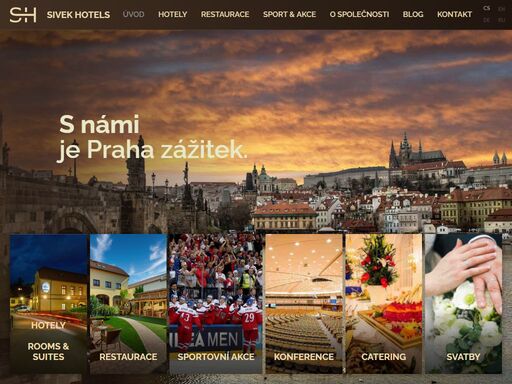 provozujeme vlastní hotely v praze, incomingovou cestovní a eventovou kancelář. poskytujeme cateringové a culinary služby na různých akcích.