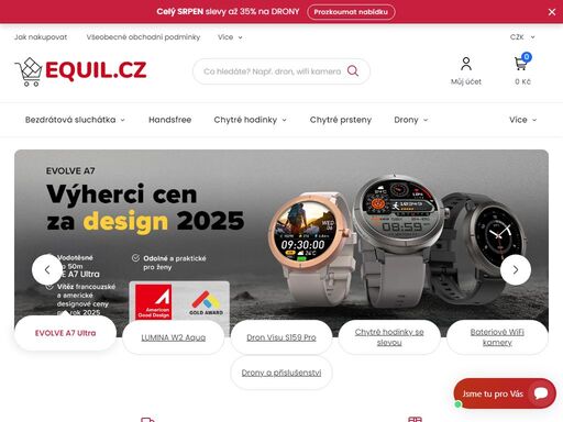 objevte široký výběr chytré elektroniky na equil.cz: chytré hodinky, bezpečnostní kamery, drony, bezdrátová sluchátka, dobíjecí baterie, chytré prsteny a příslušenství. kvalitní produkty, rychlé doručení a spolehlivý servis.?