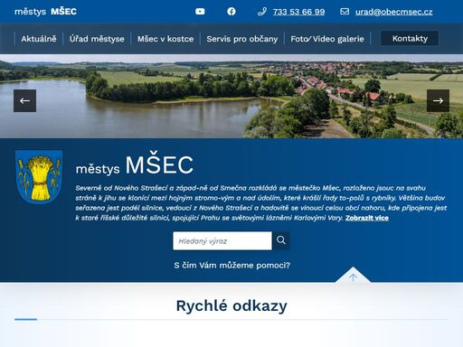 oficiální stránky městyse mšec