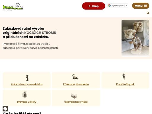již od roku 2005 pro vás vyrábíme kočičí stromy na míru, voliéry pro kočky, kočičí nábytek a zasíťování nejen do interiéru, ale i exteriéru. navštivte náš web.