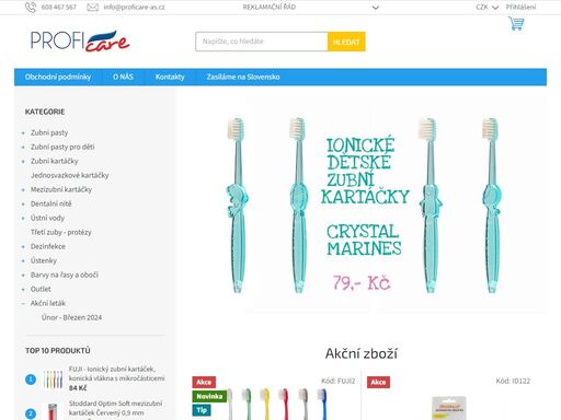 vítejte na našem e-shopu.. modrá barva v našem logu – profi – symbolizuje solidnost a profesionalitu, kterou se vždy řídíme vůči našim zákazníkům, klientům a obchodním partnerům. 
červená – care – pak přidanou hodnotu, nabídku řešení a péči, které námi dodávané výrobky poskytují.
tým proficare a.s.