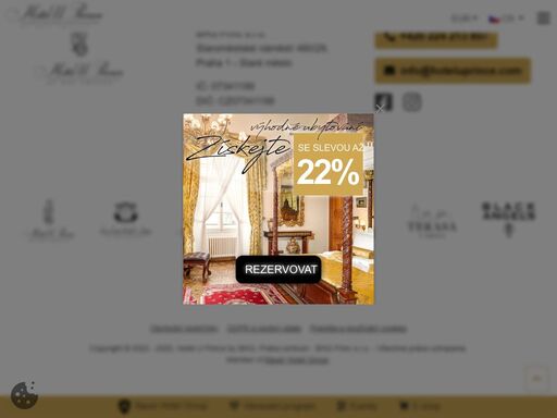 hotel u prince je elegantní boutique hotel na prémiové adrese staroměstské náměstí praha přímo naproti pražskému orloji. v budově hotelu z 12. století je 24 pokojů a apartmá, v blízkosti hotelu jsou 3 další apartmány. pokoje jsou jedinečné, pohodlné a vybavený luxusním nábytkem. v každém na vás dýchne historie staré prahy.