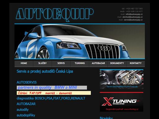 autoequip - náhradní díly, opravy aut, servis, autobazar česká lípa