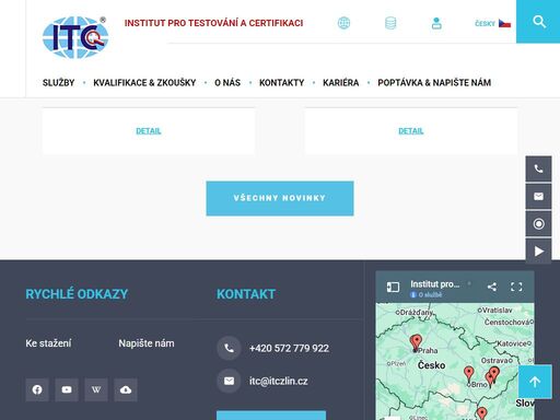 institut pro testování a certifikaci, a. s. je česká nezávislá společnost s celosvětovou působností poskytující služby v oblastech testování, certifikace, technické inspekce, kalib