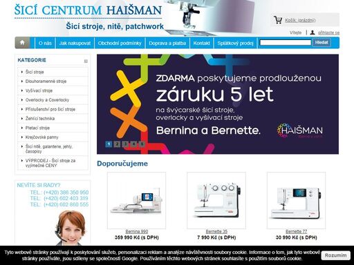 nabízí pro vás kvalitní šicí stroje a žehlící techniku