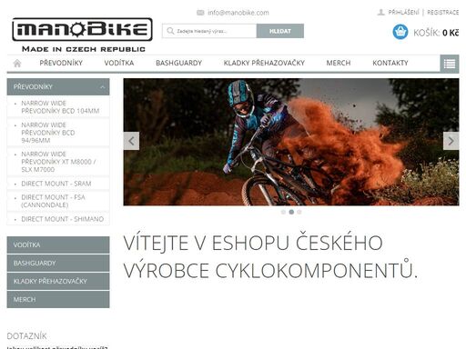 vítejte v eshopu českého výrobce cyklokomponentů..  