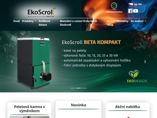 automatické kotle na uhlí a pelety, kotle na dřevo. automatický kotel na uhlí alfa a ekonomic. automatický kotel na pelety alfa pellet a beta. kotel na dřevo delta s.