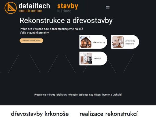 realizujeme rekonstrukce bytů, koupelen, domů. zhotovujeme dřevěné fasády, dřevěné obklady domů