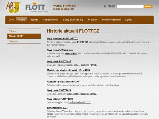 obchodní zastoupení flott v čr a sr – stolní, stojanové a sloupové vrtačky, pásové a dvoukotoučové brusky, pily - apj praha s.r.o. dodává spolehlivé a kvalitní vrtačky vyrobené v německu