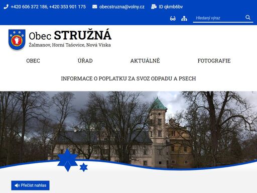 oficiální stránky obce stružná