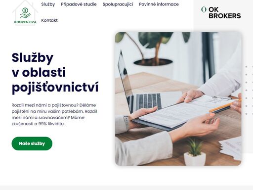 služby v oblasti pojišťovnictví. rozdíl mezi námi a pojišťovnou? děláme pojištění na míru vašim potřebám. rozdíl mezi námi a srovnávačem? máme zkušenosti a 99% likviditu.