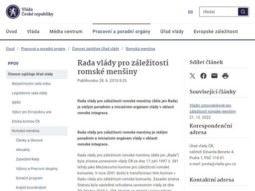 oficiální stránky vlády české republiky, respektive úřadu vlády české republiky