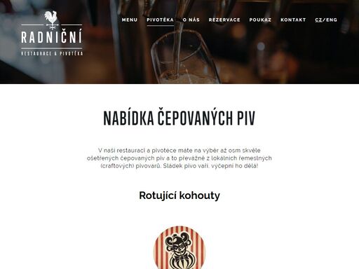radniční restaurace a pivotéka - rodinná restaurace v centru kroměříže. polední menu, tradiční kuchyně, ale i steaky a burgry z vyzrálého hovězího masa. široká nabídka čepovaných i lahvových piv z malých řemeslných pivovarů.
