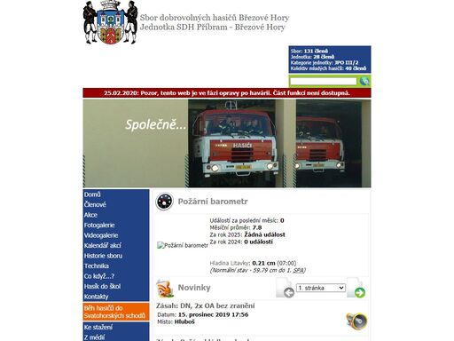 sbor dobrovolných hasičů březové hory