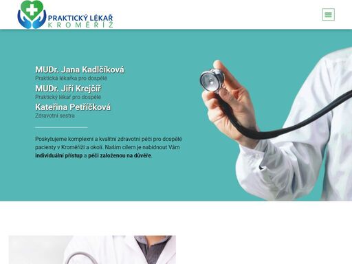 poskytujeme komplexní a kvalitní zdravotní péči pro dospělé pacienty v kroměříži a okolí. nabízíme vám individuální přístup a péči.
