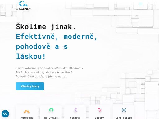 c-agency je autorizované školicí středisko, poskytující kurzy v brně, praze, online, ale i u vás ve firmě. pohodlně se usaďte a jdeme na to!