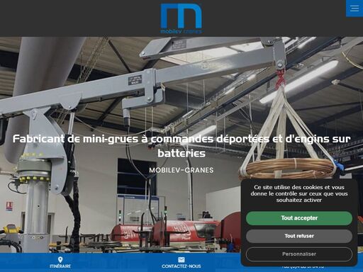 mobilev cranes est spécialisée dans la construction, la vente et la location de mini grues compactes partout en france | idéal pour des travaux en espace confiné. contactez-nous !