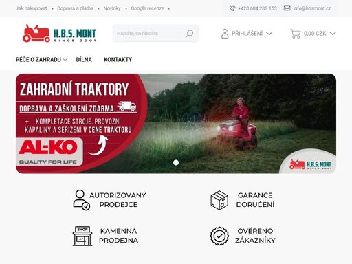 zahradní technika a nářadí, v tom se opravdu vyznáme. nabízíme na prodej zahradní traktory, motorové pily, sekačky atd.. šumperk, zábřeh na moravě, jeseník