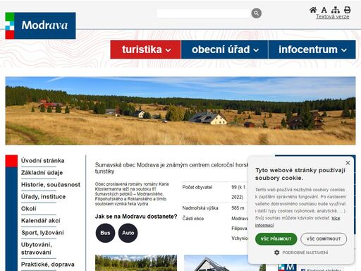 modrava - ubytování na modravě, aktuality, sport a turistika na modravě, webkamery, fotogalerie, obecní úřad modrava
