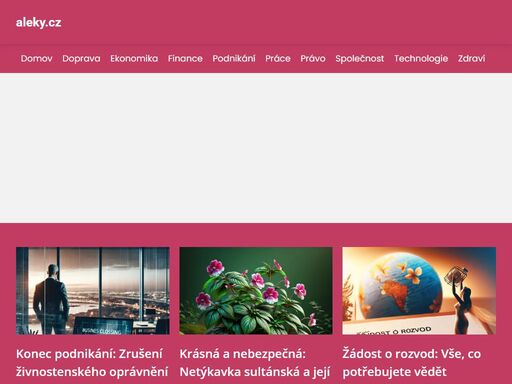 aleky.cz - časopis plný inspirace a informací pro moderní ženy. najděte ty nejnovější trendy v módním světě, krásě a životním stylu.