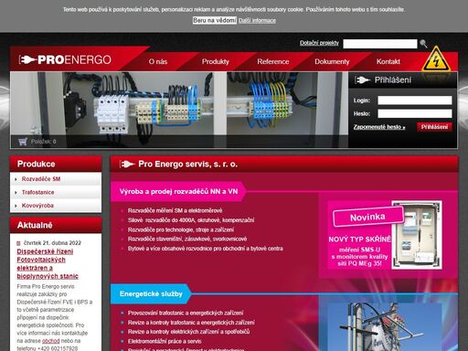pro energo servis, s.r.o. | výroba rozvaděčů | zámečnická výroba | provozování