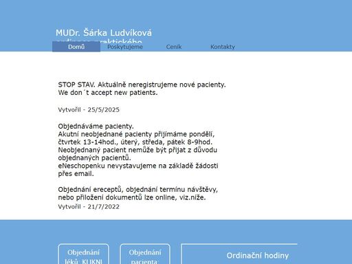 ordinace praktického doktora praha 3