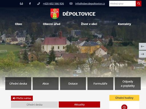 oficiální stránky obce děpoltovice