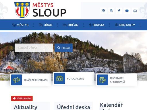 oficiální stránky městyse sloup